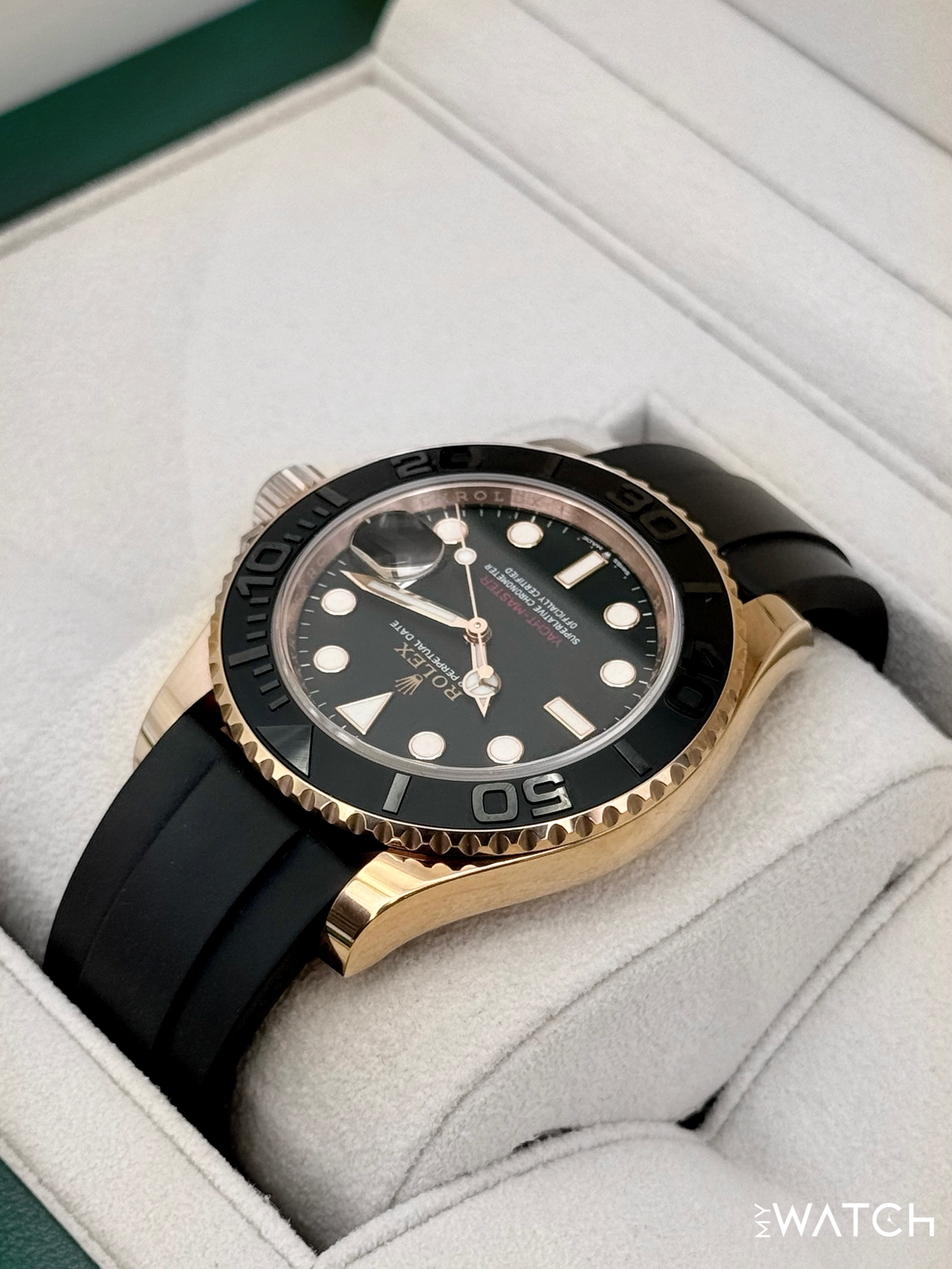 2023 Rolex Yacht-Master 40mm 126655 Rose Gold Oysterflex Black Dial (STICKERED)