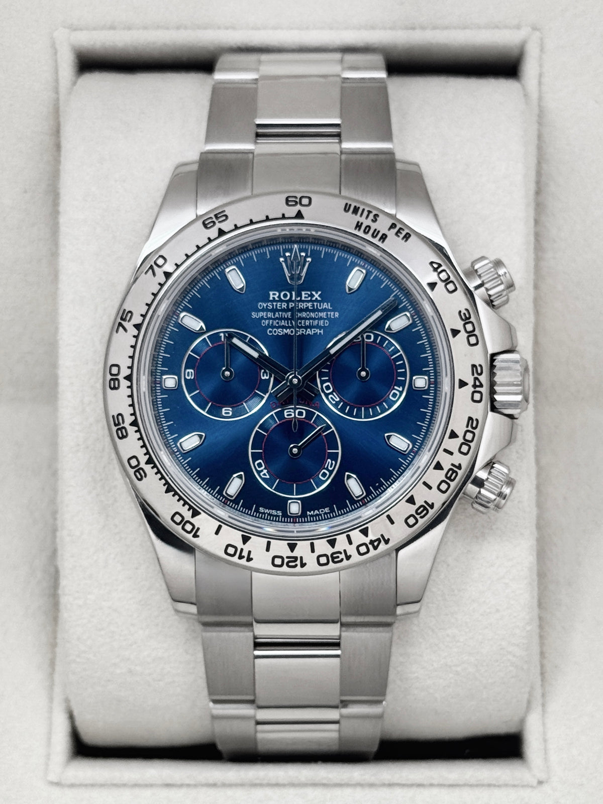 2021 Rolex Daytona 40mm 116509 White Gold Blue Dial
