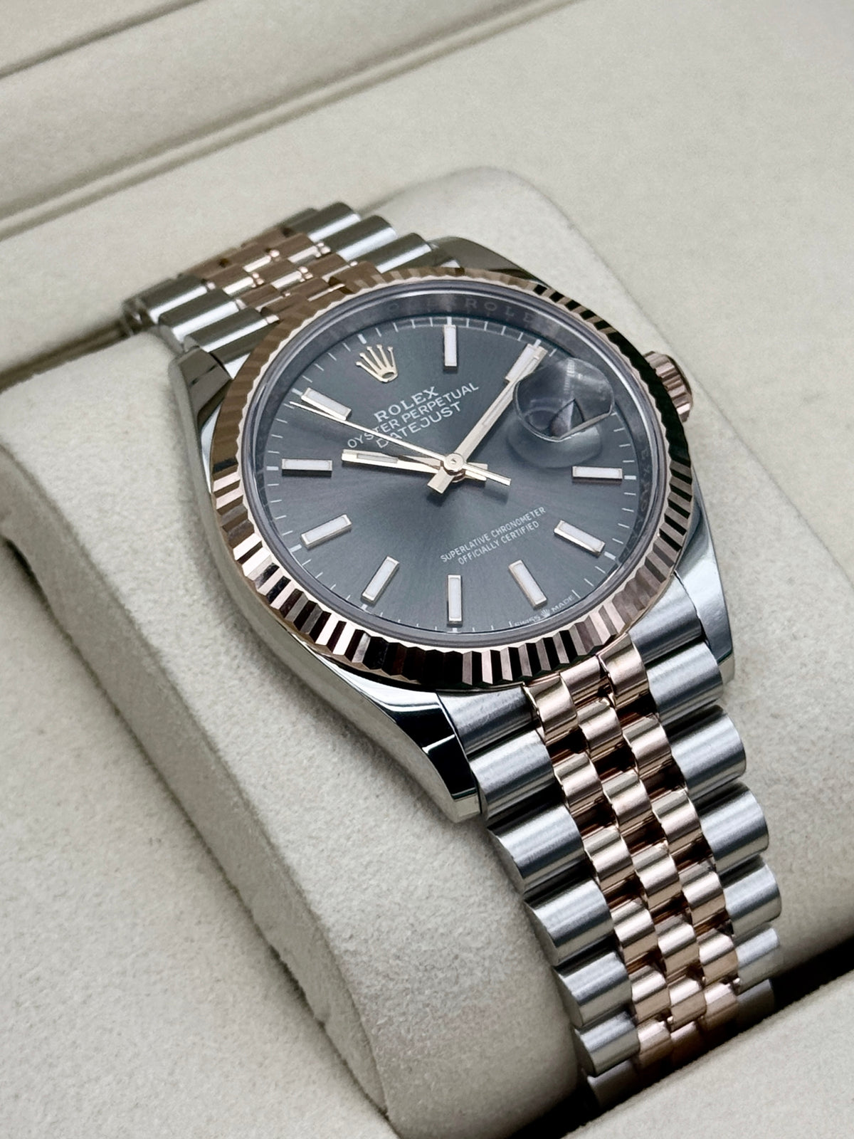 NEW 2026 Rolex Datejust 36mm 126231 Two-Tone Jubilee Slate Rhodium Dial