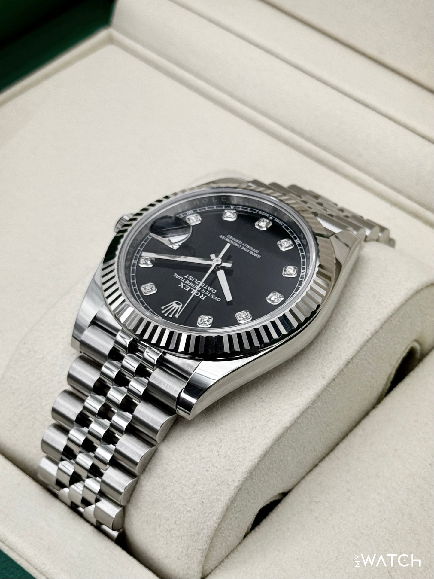 NEW 2026 Rolex Datejust 41mm 126334 Stainless Steel Jubilee Black Diamond Dial - MyWatchLLC