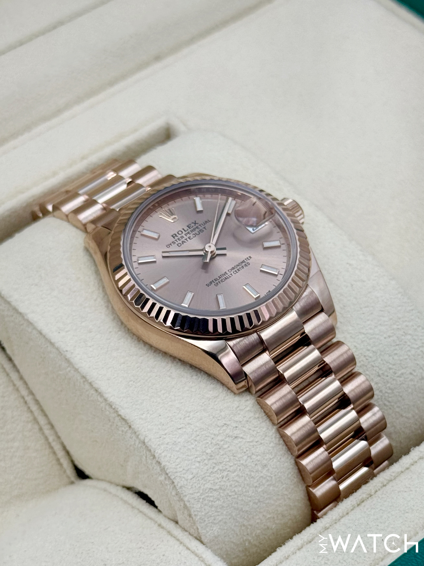 2023 Rolex Datejust 31mm 278275 Rose Gold Rose Dial