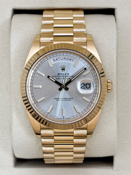 2026 Rolex Day-Date 40mm 228238 Presidential Silver Dial