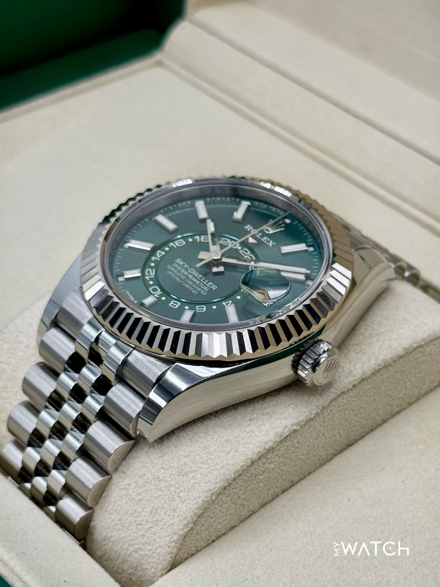 2025 Rolex Sky-Dweller 42mm 336934 Jubilee Green Dial