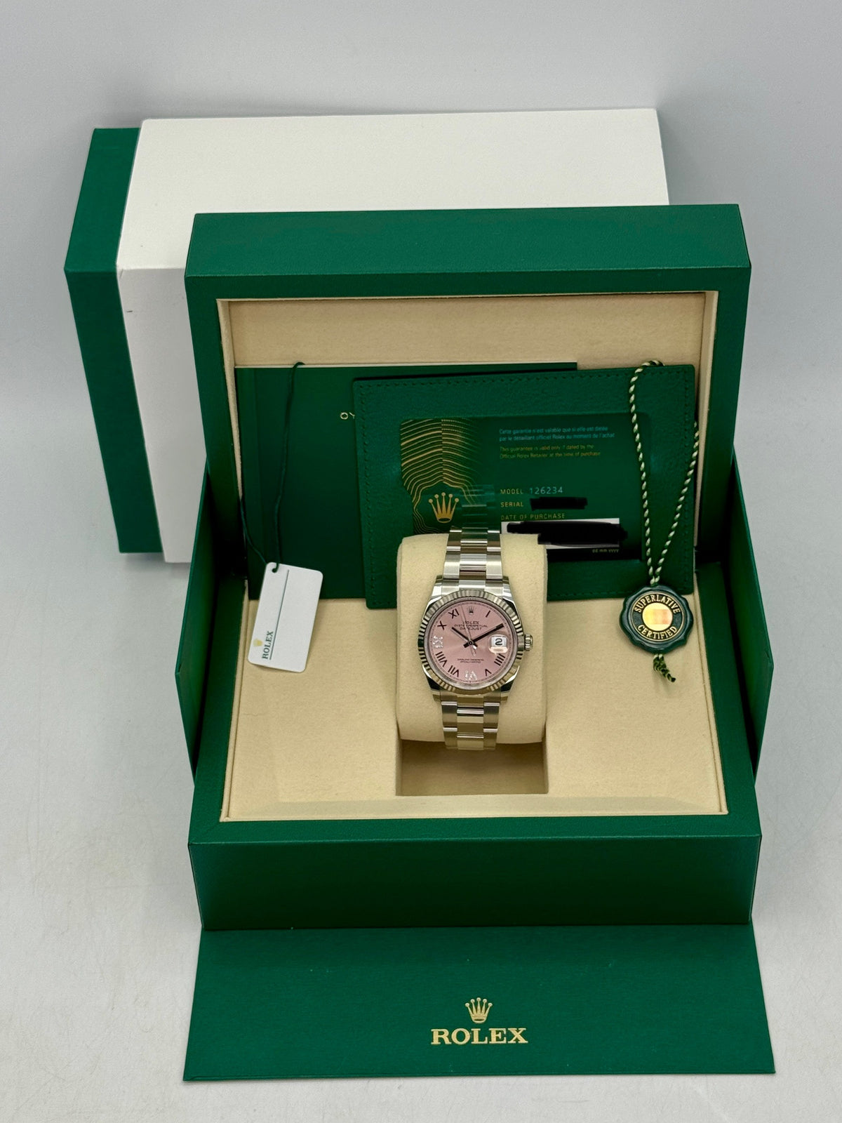 NEW 2026 Rolex Datejust 36mm 126234 Stainless Steel Oyster Pink Diamond Dial