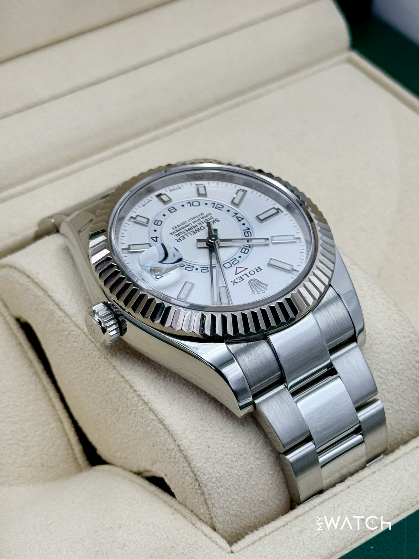 2018 Rolex Sky-Dweller 42mm 326934 Stainless Steel Oyster White Dial