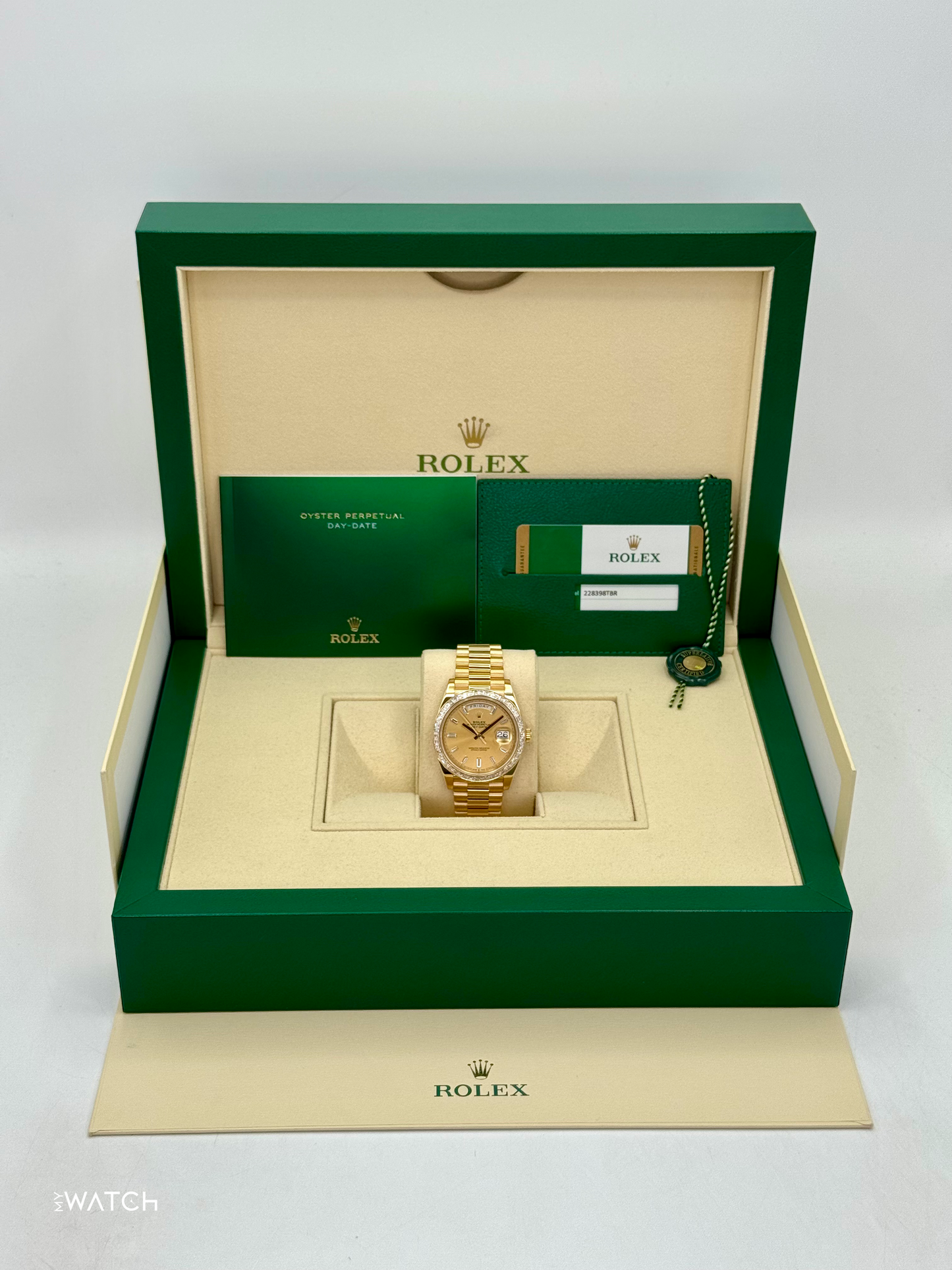 2018 Rolex Day-Date 40mm 228398TBR Presidential Yellow Gold Champagne Dial