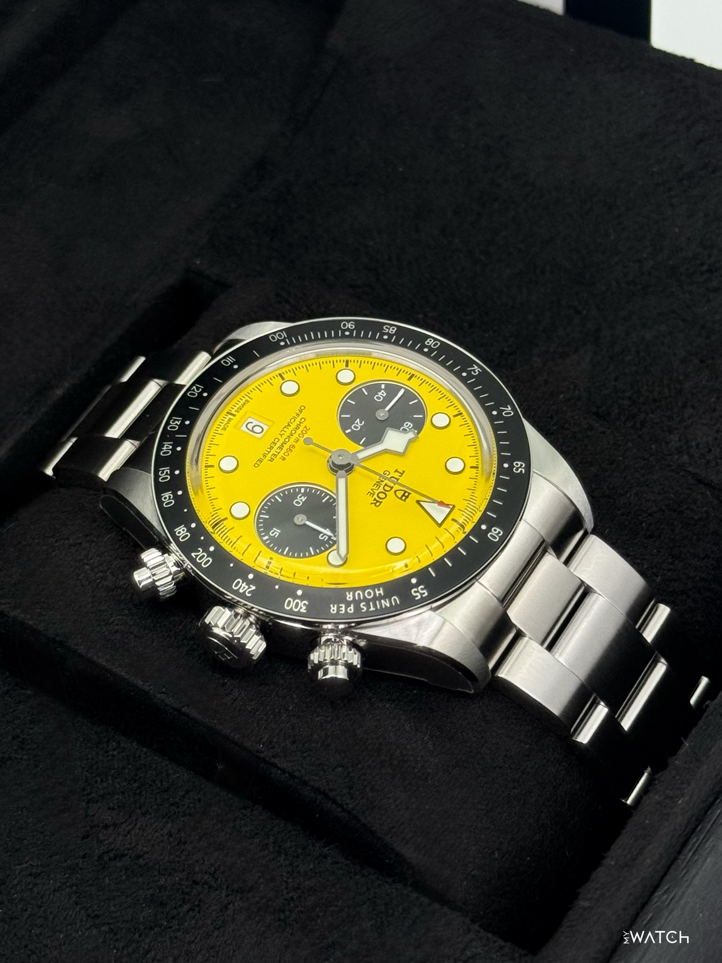 NEW 2026 Tudor Black Bay Chrono 39mm 79310N Stainless Steel Yellow Dial