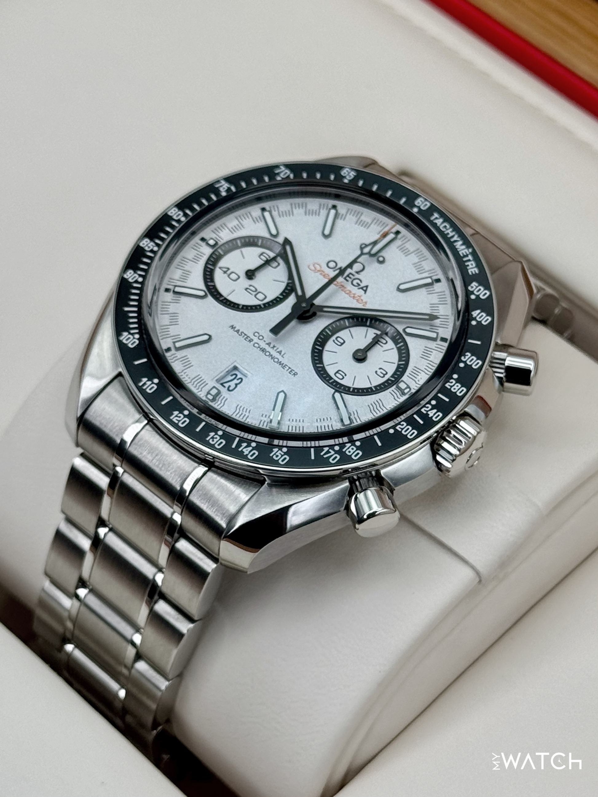 2019 Omega Speeedmaster Racing 44.2mm 329.30.44.51.04.001 White Dial - MyWatchLLC