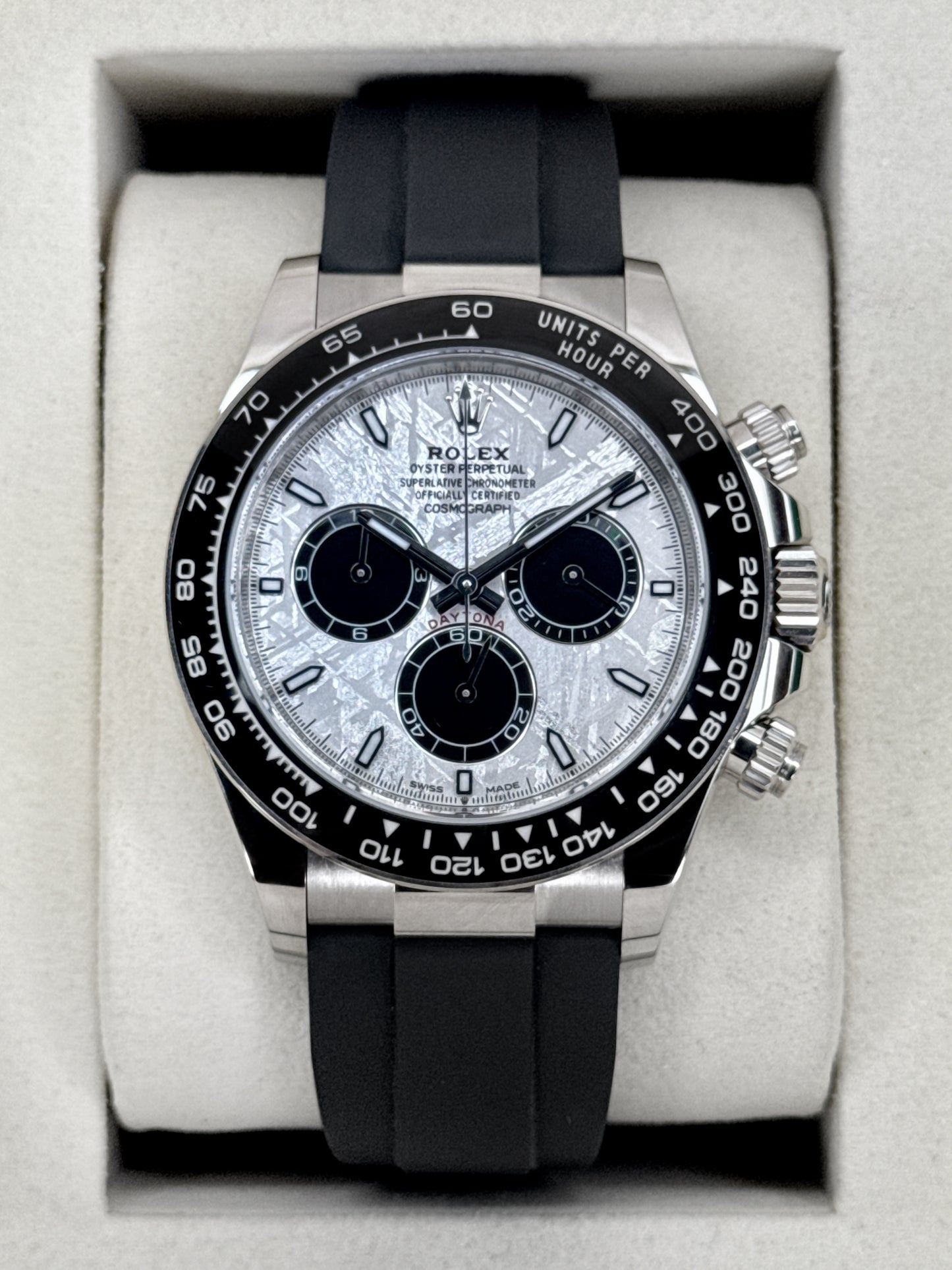 NEW 2026 Rolex Daytona 40mm 126519LN White Gold Oysterflex Meteorite Dial
