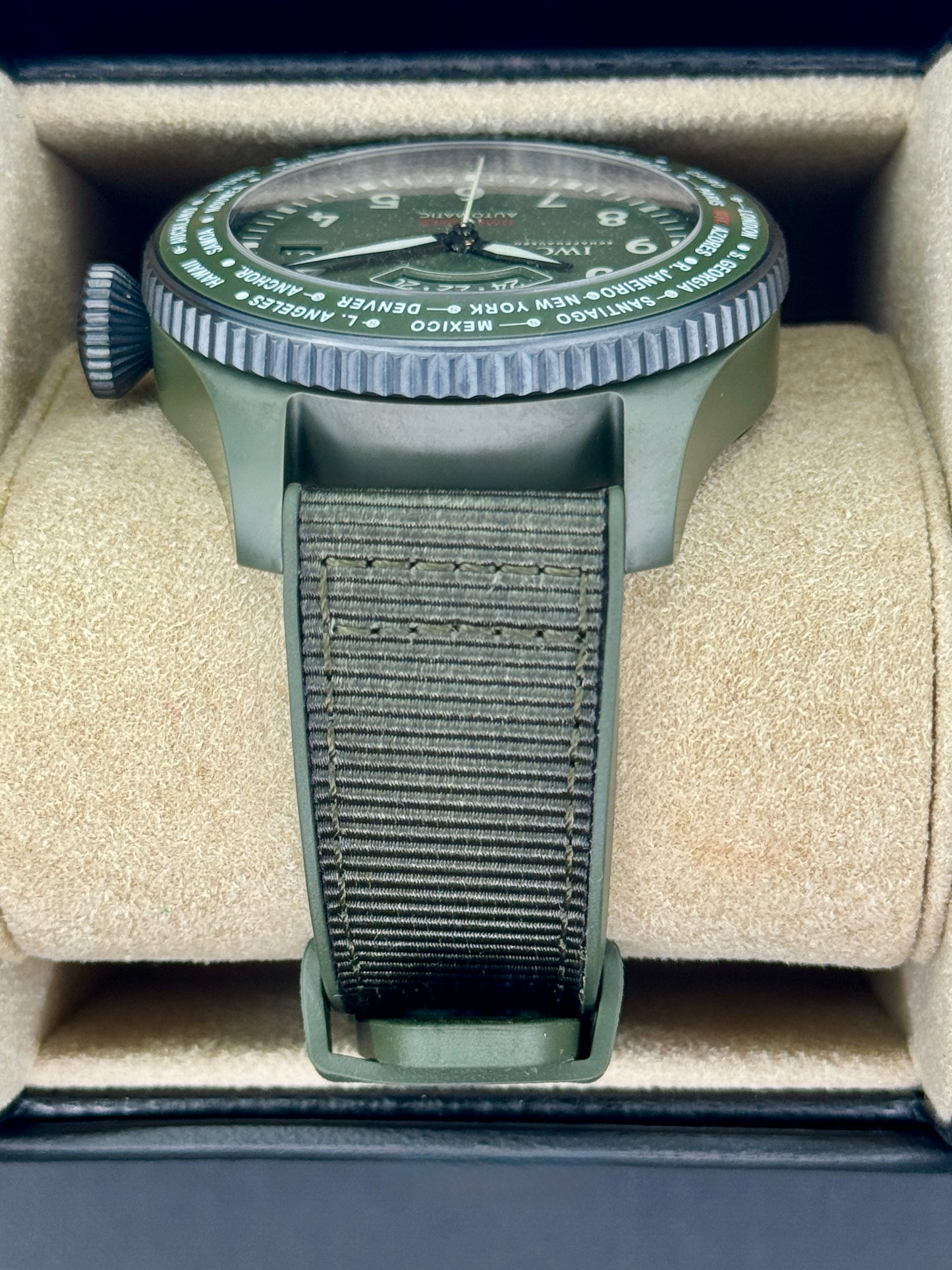 2024 IWC Timezoner Top Gun Woodland Pilot's 46mm IW395601 Ceramic Green Dial
