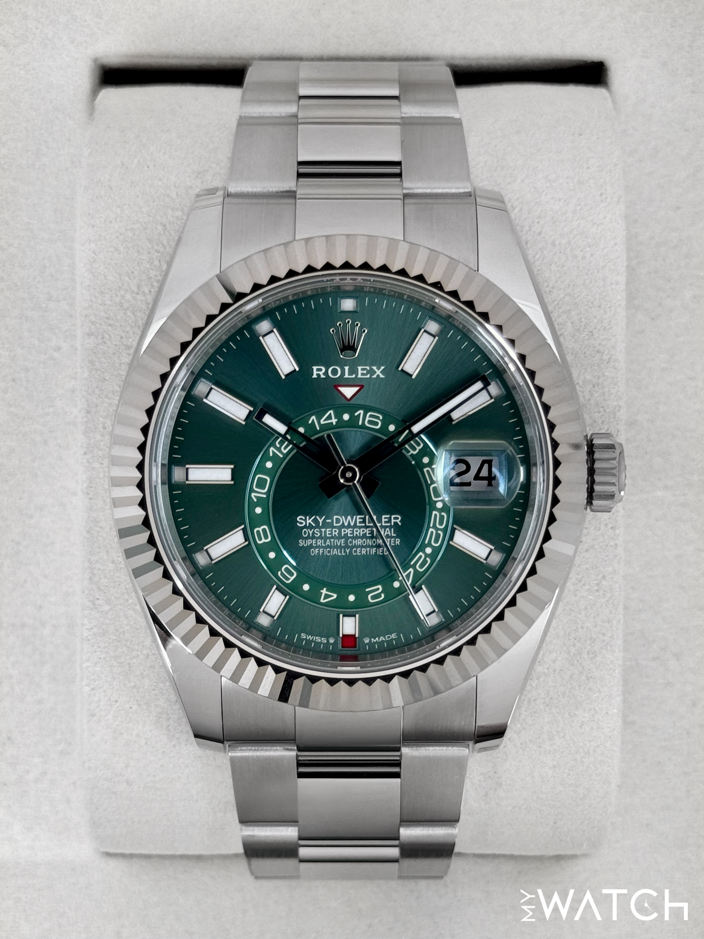 NEW 2025 Rolex Sky-Dweller 42mm 336934 Oyster Green Dial