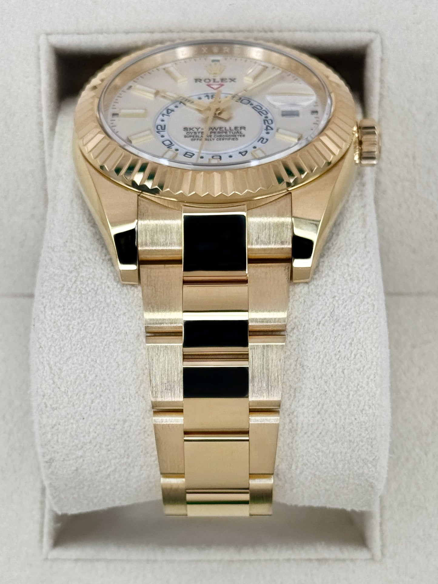 2023 Rolex Sky-Dweller 42mm 326938 Yellow Gold Oyster White Dial