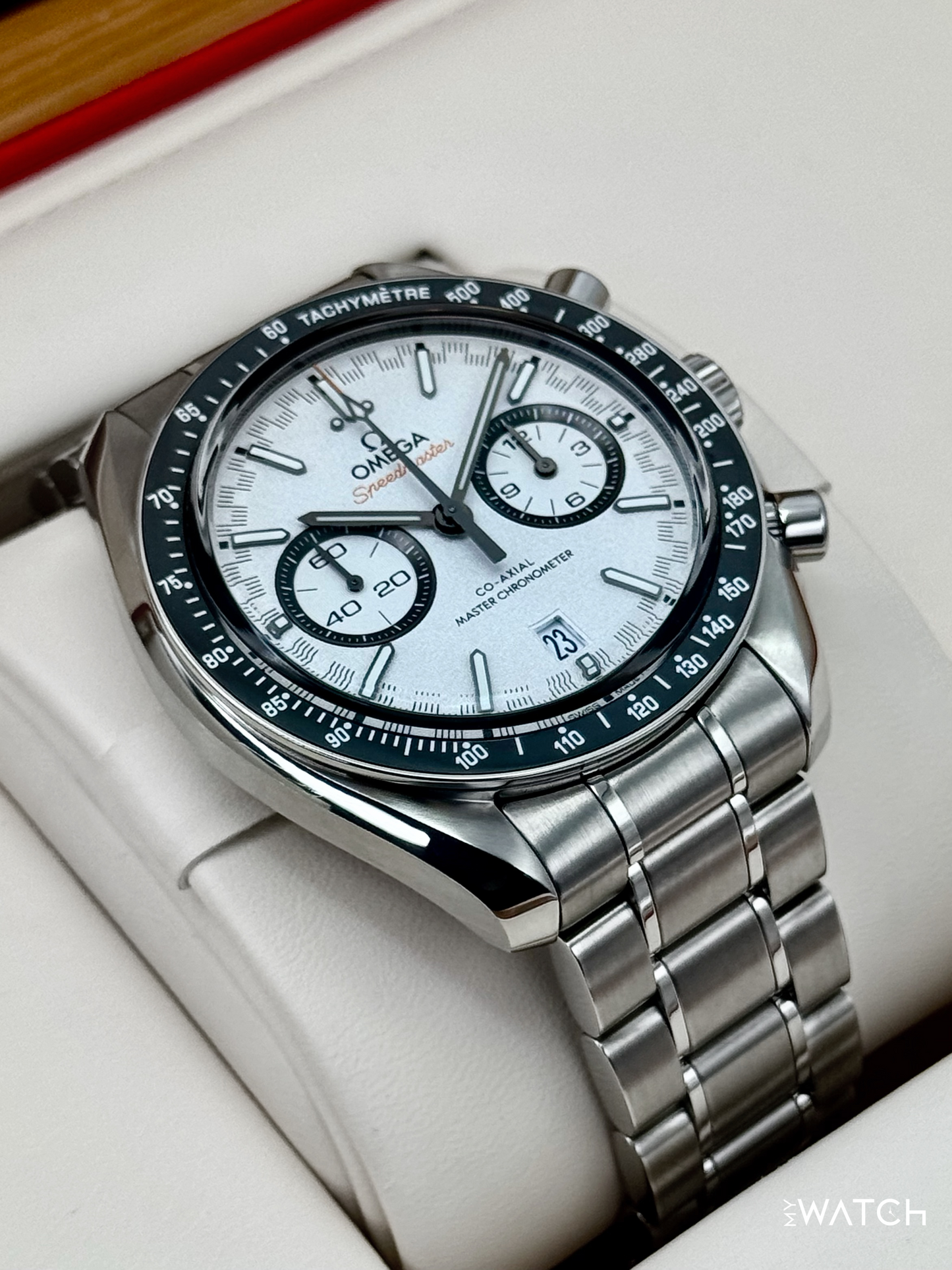 2019 Omega Speeedmaster Racing 44.2mm 329.30.44.51.04.001 White Dial - MyWatchLLC