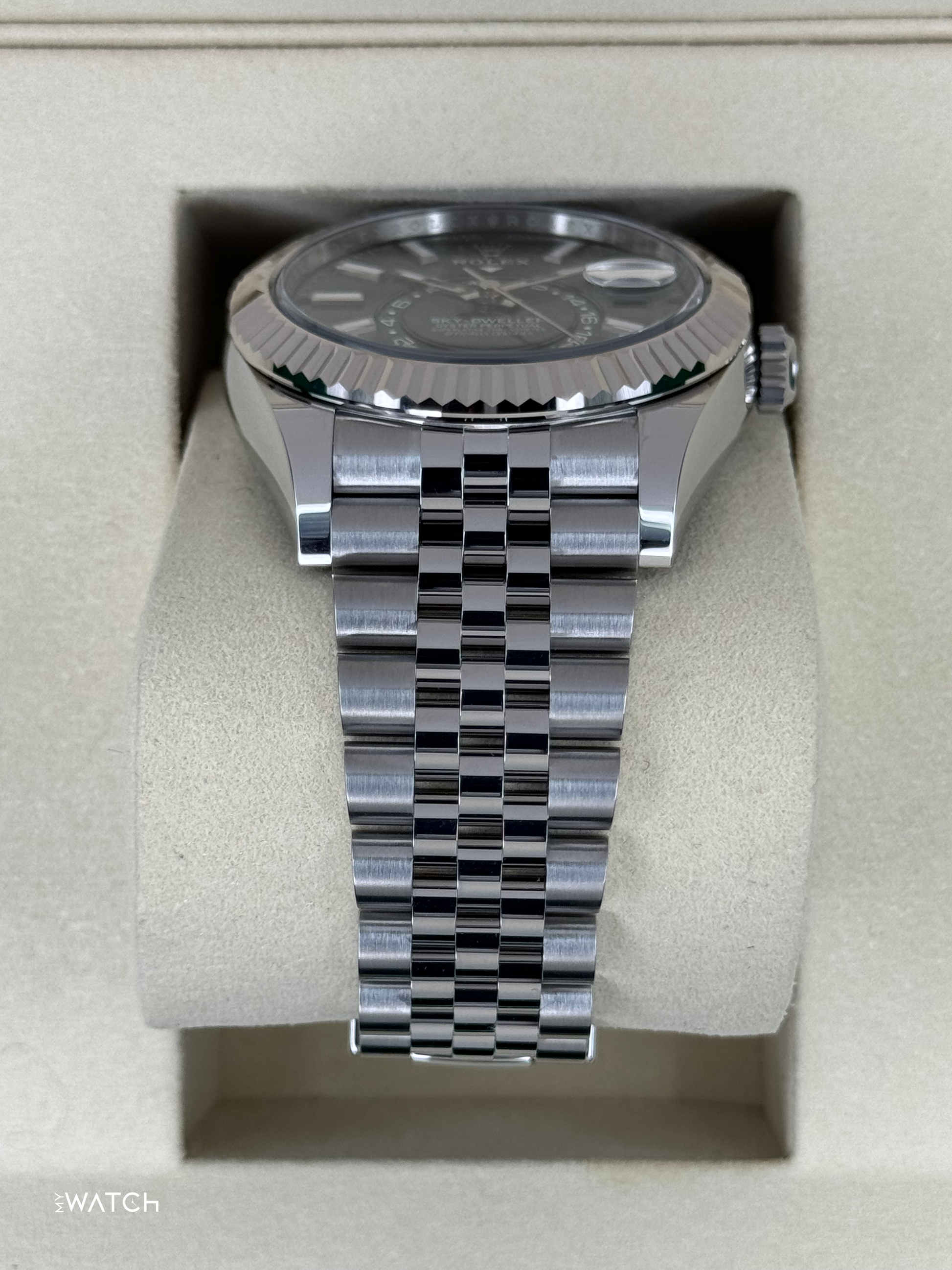 NEW 2025 Rolex Sky-Dweller 42mm 336934 Jubilee Green Dial - MyWatchLLC