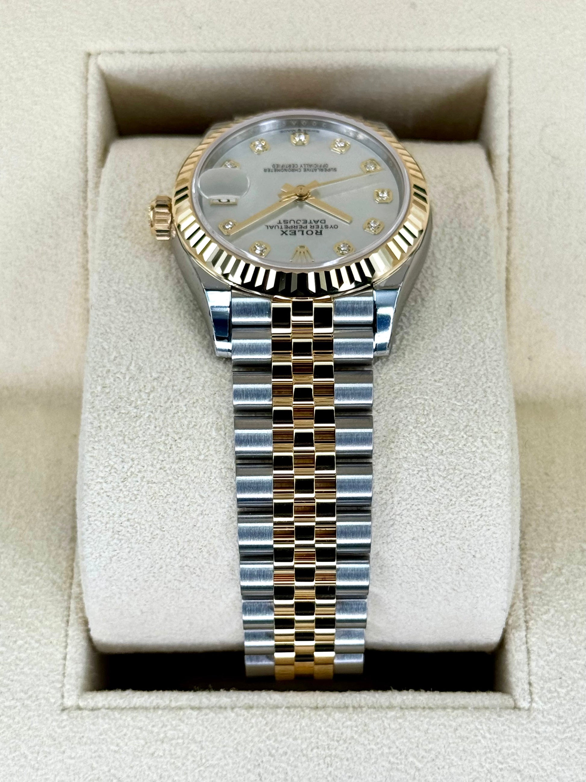 NEW 2023 Rolex Datejust 31mm 278273 Two-Tone Jubilee MOP Dimond Dial - MyWatchLLC