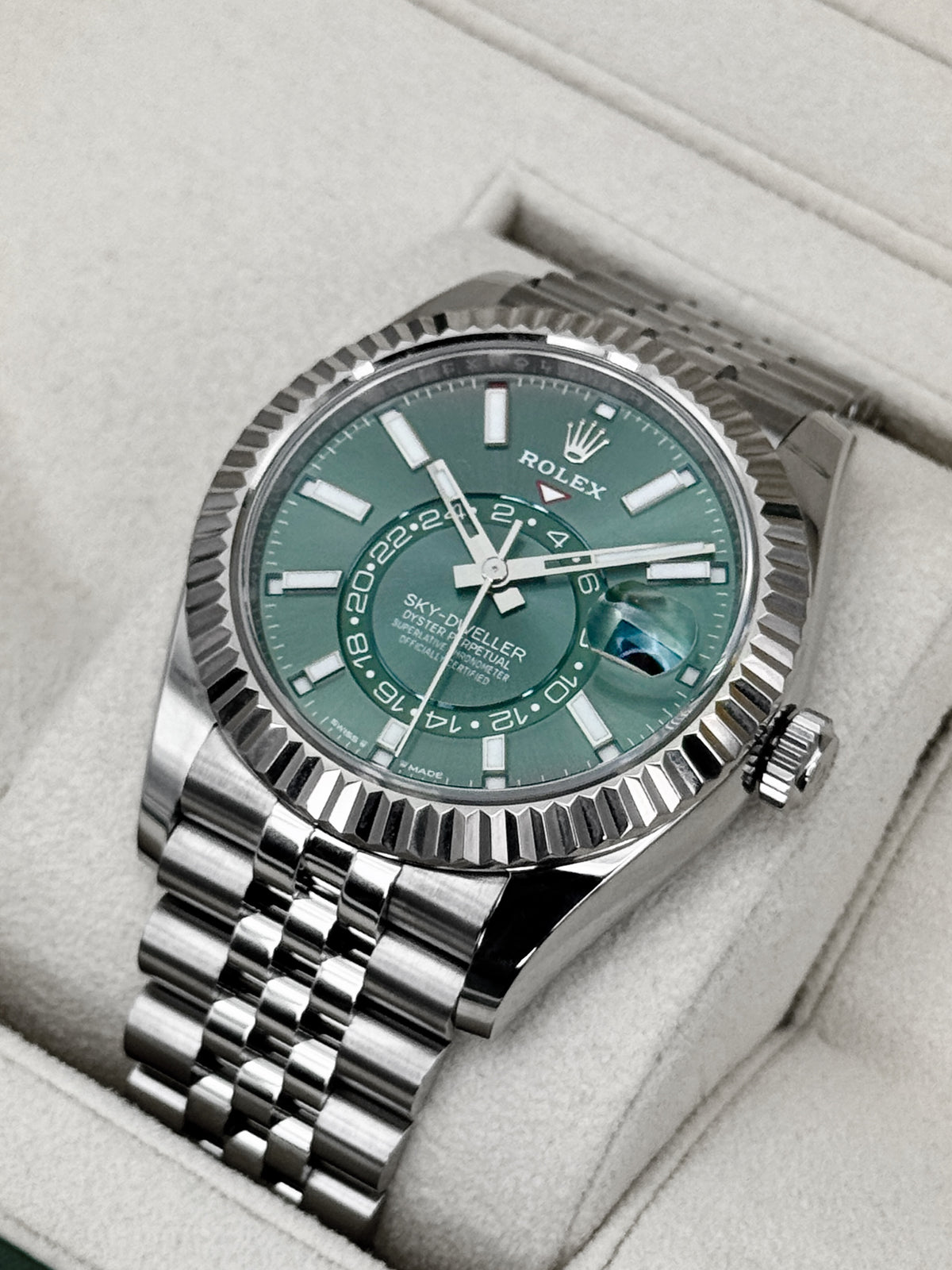 2024 Rolex Sky-Dweller 42mm 336934 Jubilee Green Dial - MyWatchLLC