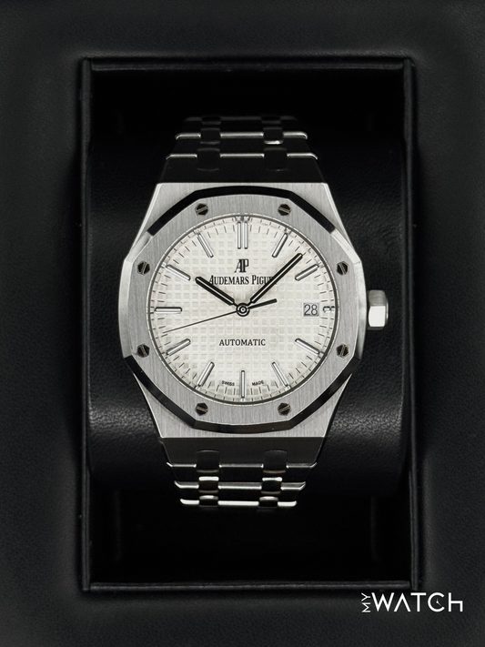 2016 Audemars Piguet  Royal Oak  37mm 15450ST Stainless Steel White Dial