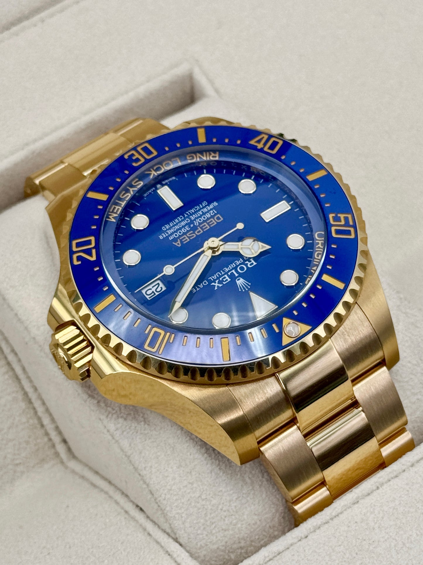 2025 Rolex Deepsea 44mm 136668LB 18K Yellow Gold Blue Dial