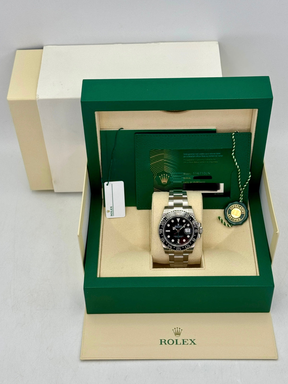 2022 Rolex GMT-Master II 40mm 116710LN Stainless Steel Black Dial