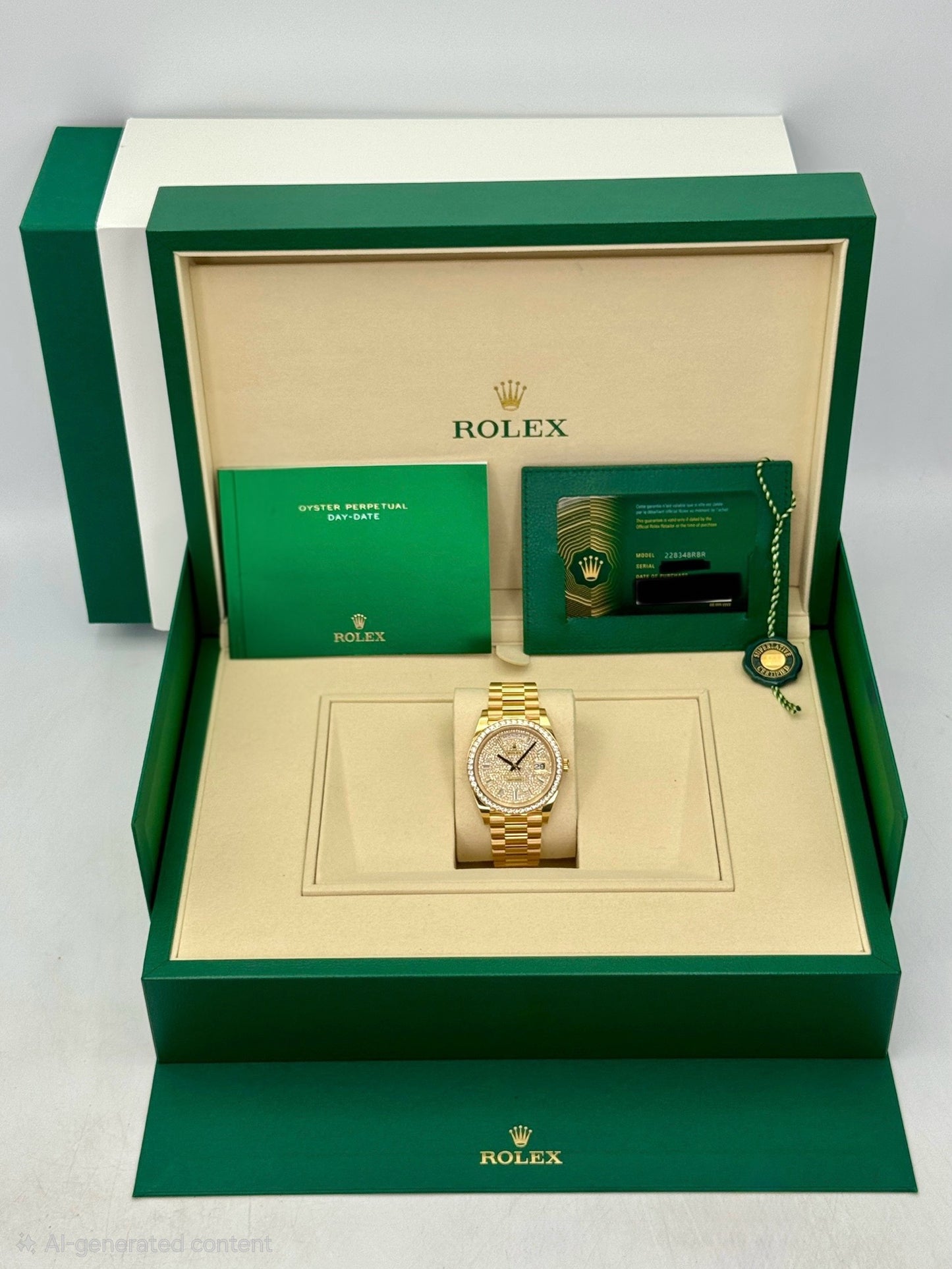 NEW 2026 Rolex Day-Date 40mm 228348RBR Diamond Paved Dial