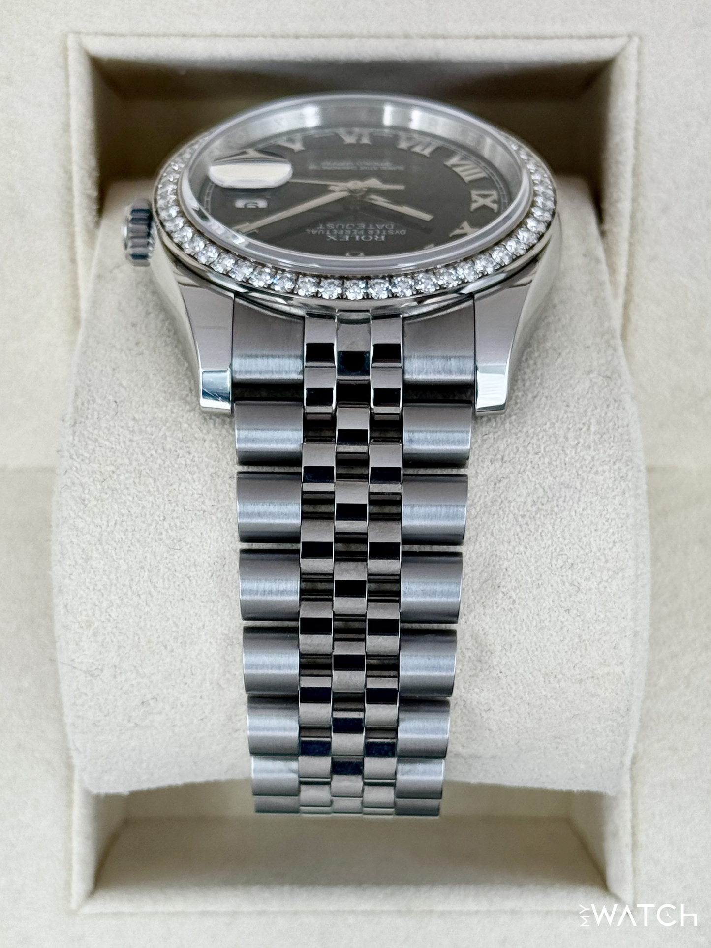 2017 Rolex Datejust 36mm 116244 Stainless Steel Jubilee Black Dial