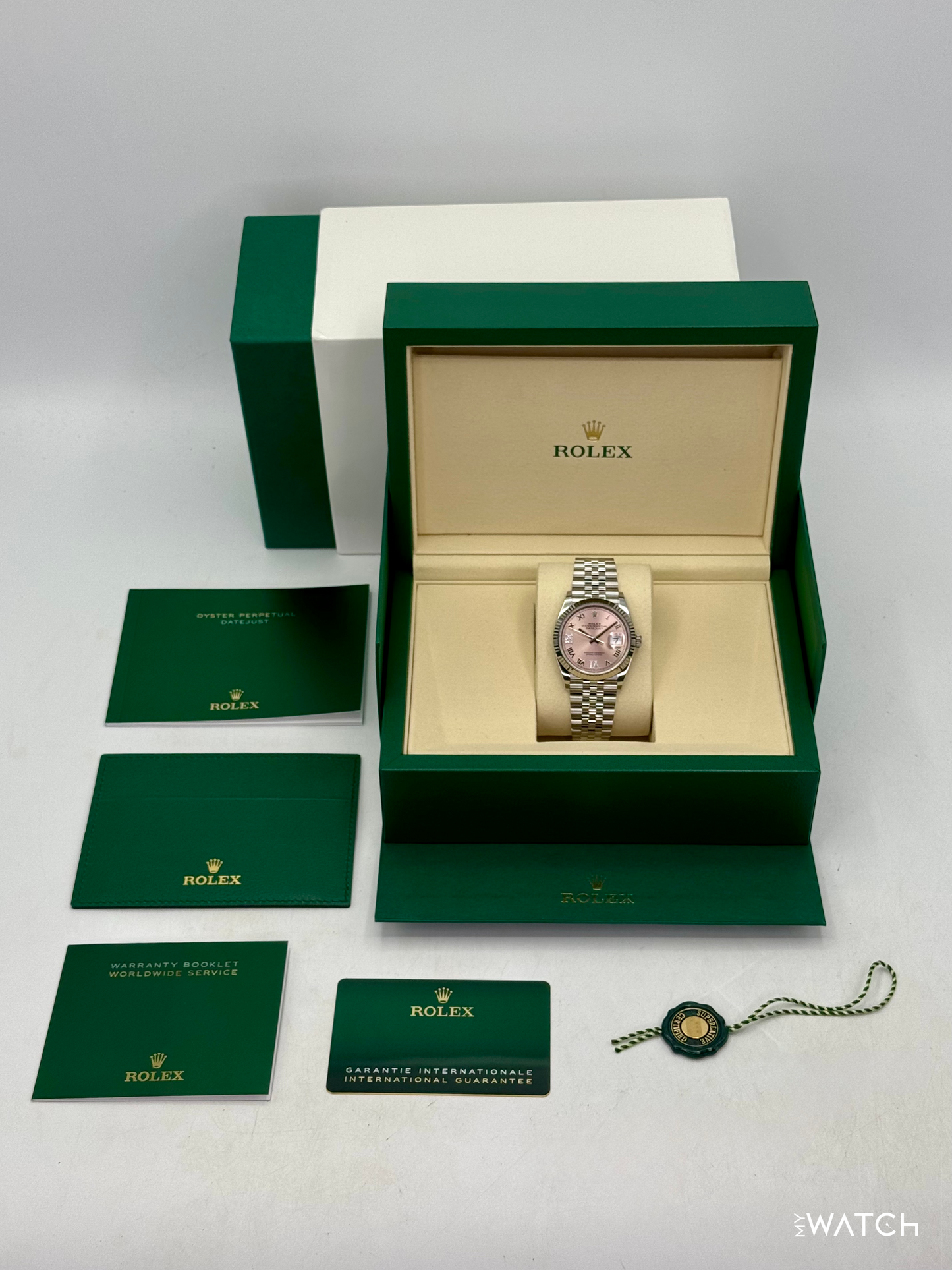 NEW 2026 Rolex Datejust 36mm 126234 Stainless Steel Jubilee Pink Diamond Dial - MyWatchLLC