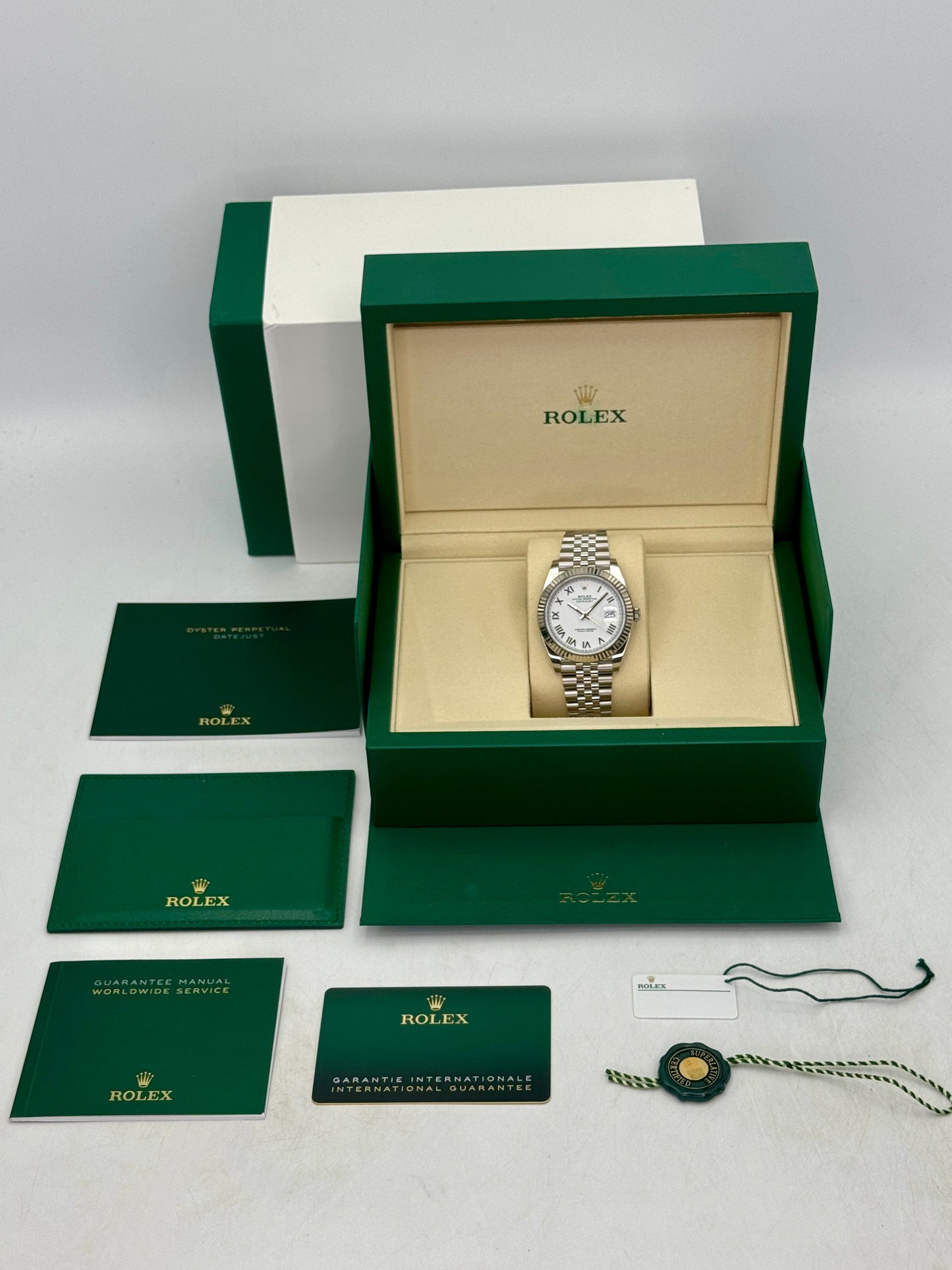 NEW 2026 Rolex Datejust 41mm 126334 Stainless Steel Jubilee White Roman Numeral Dial (STICKERED)