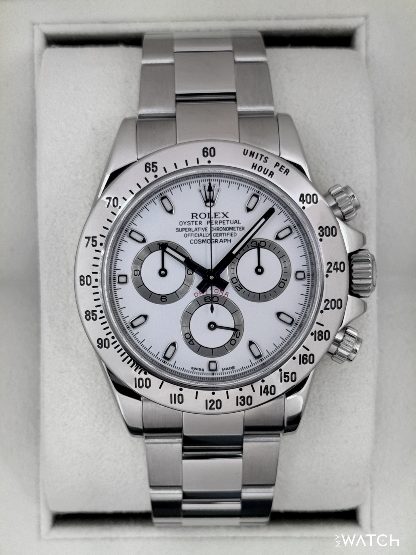 2010 Rolex Daytona 40mm 116520 Stainless Steel White APH Dial "Collectors Set"