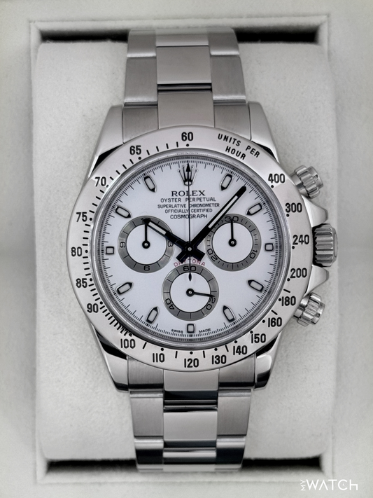2010 Rolex Daytona 40mm 116520 Stainless Steel White APH Dial "Collectors Set"
