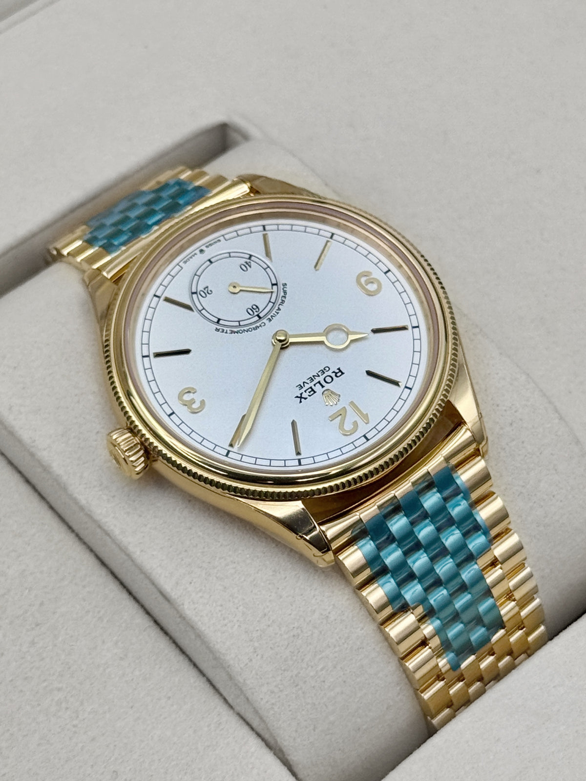 NEW 2026 Rolex 1908 39mm 52508 Yellow Gold Settimo Bracelet White Dial (STICKERED)