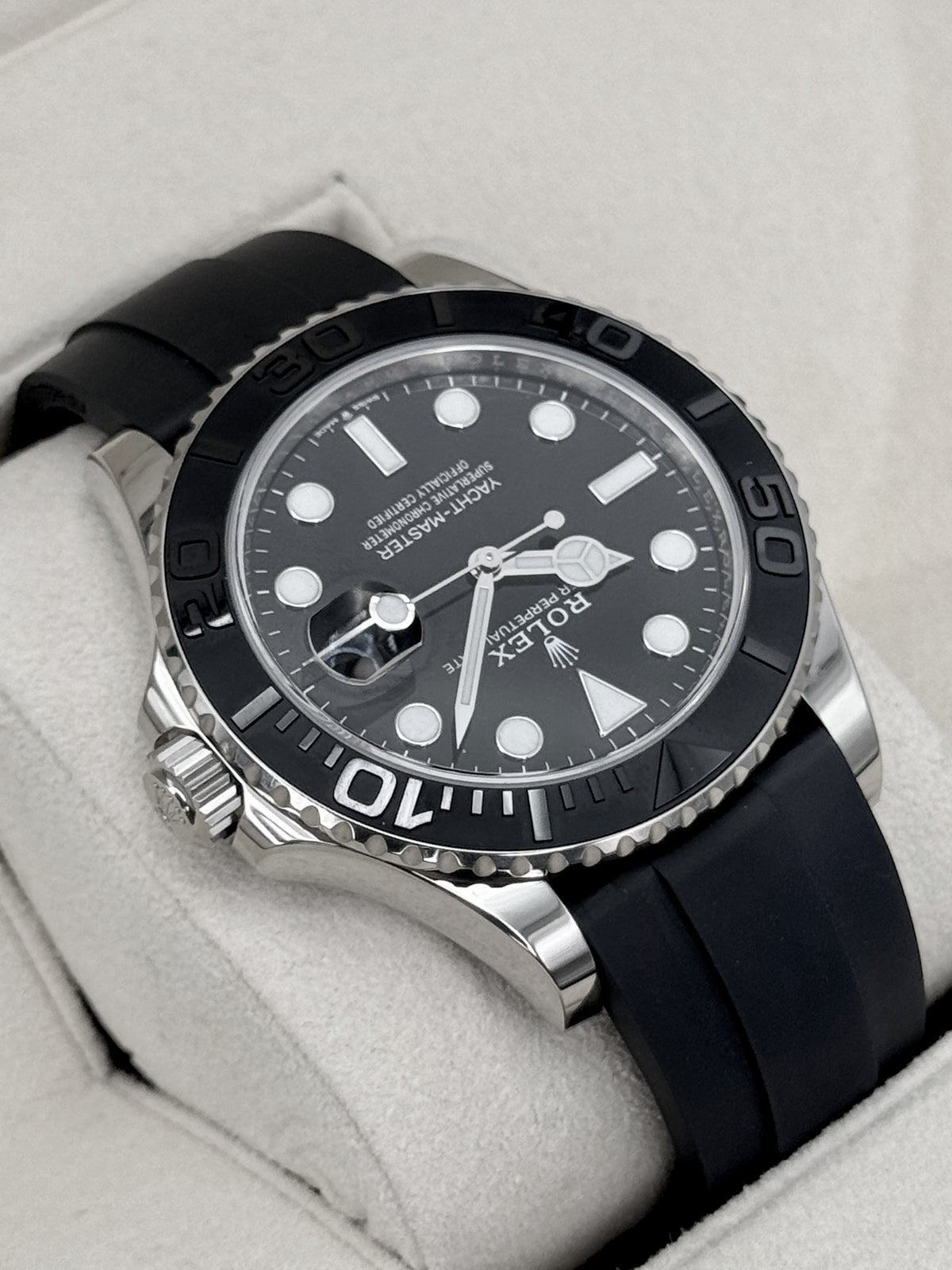 2021 Rolex Yacht-Master 42mm 226659 White Gold Oysterflex Black Dial