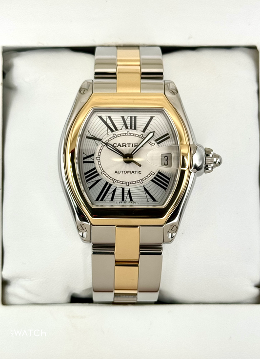 2009 Cartier Roadster 30.4mm 62031Y4 Two-Tone Silver Dial