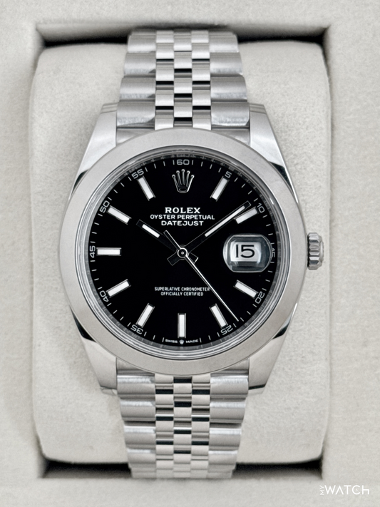 NEW 2025 Rolex Datejust 41mm 126300 Stainless Steel Jubilee Black Dial - MyWatchLLC