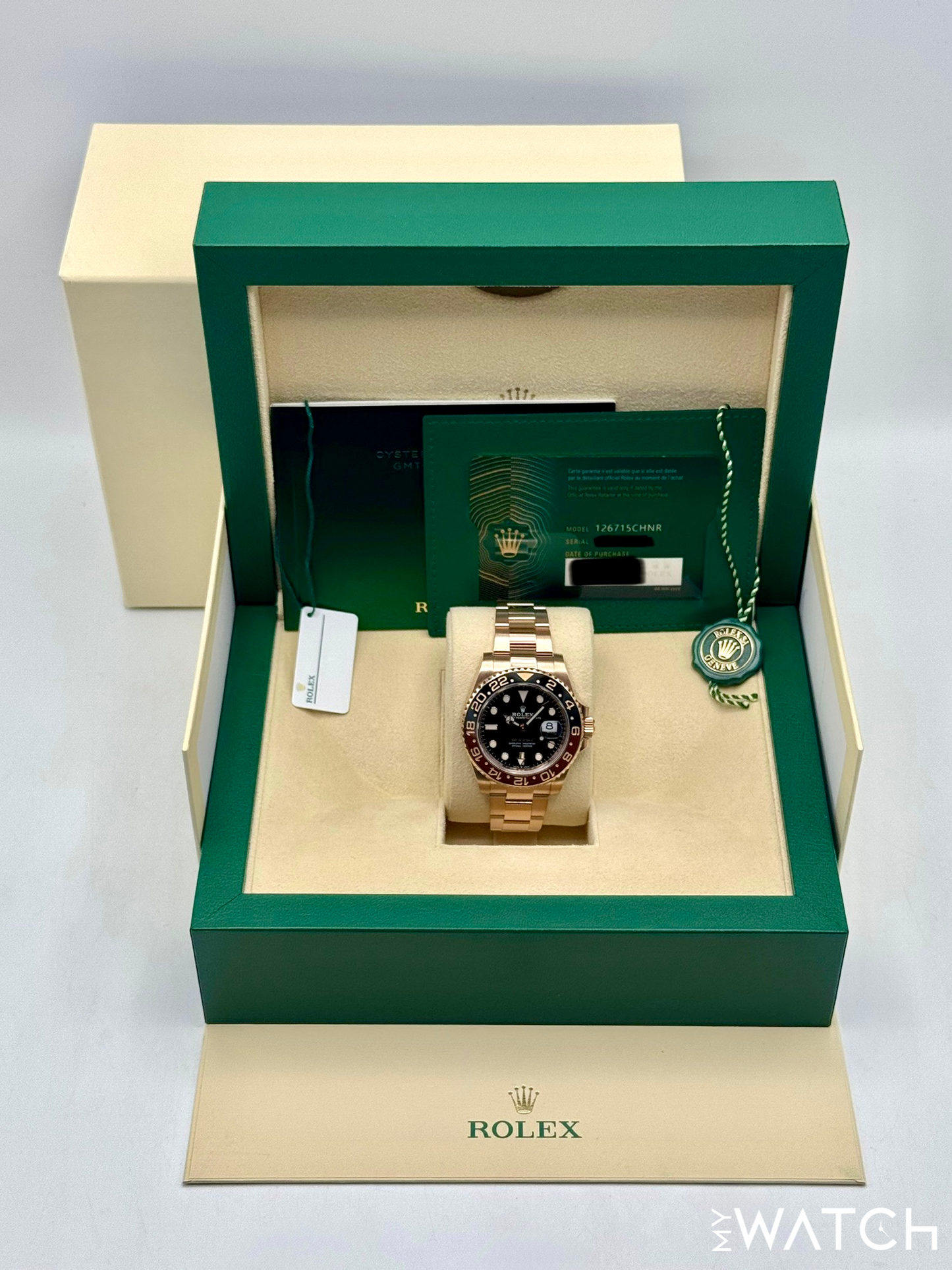 2021 Rolex GMT-Master II "Rootbeer" 40mm 126715CHNR Rose Gold