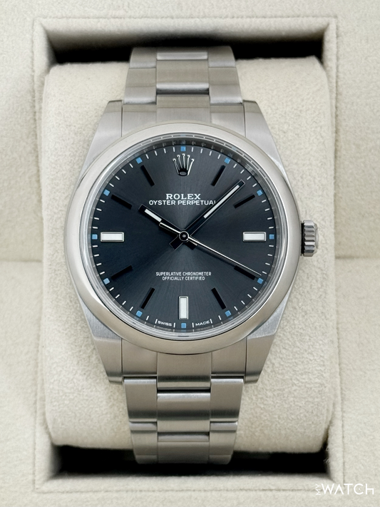 2019 Rolex Oyster Perpetual 39mm 114300 Rhodium Dial - MyWatchLLC