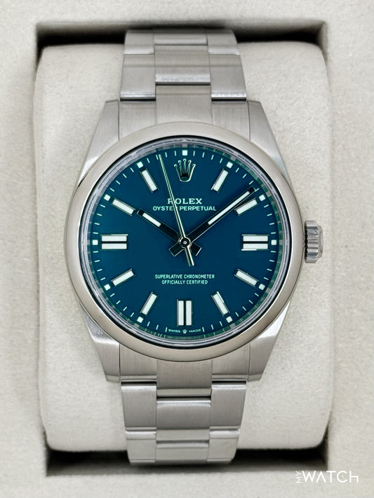 NEW 2025 Rolex Oyster Perpetual 41mm 134300 Med Blue Dial - MyWatchLLC