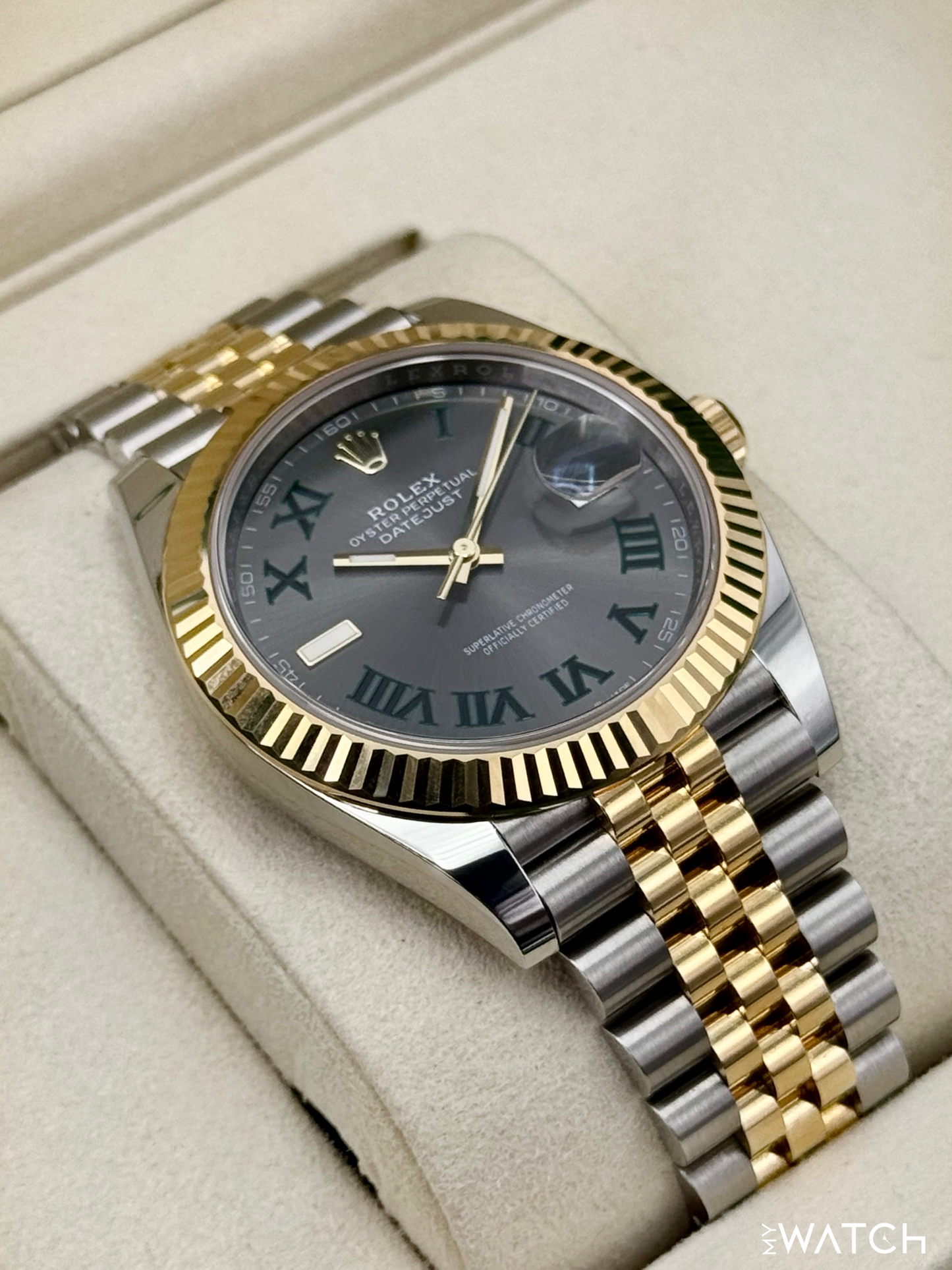 2025 Rolex Datejust 41mm 126333 Two-Tone Jubilee Wimbledon Dial