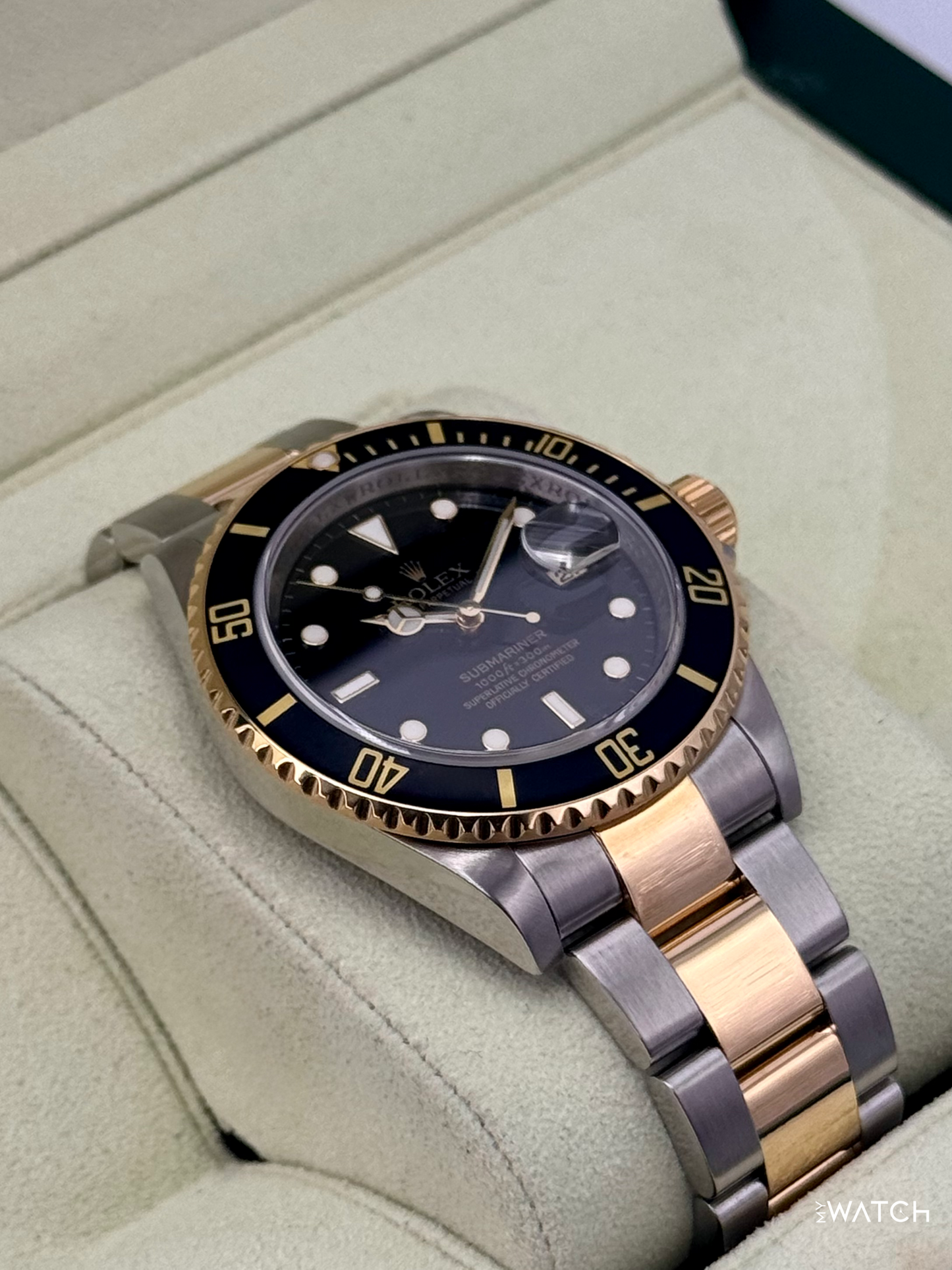 2009 Rolex Submariner 40mm 16613LN Two-Tone Black Dial - MyWatchLLC