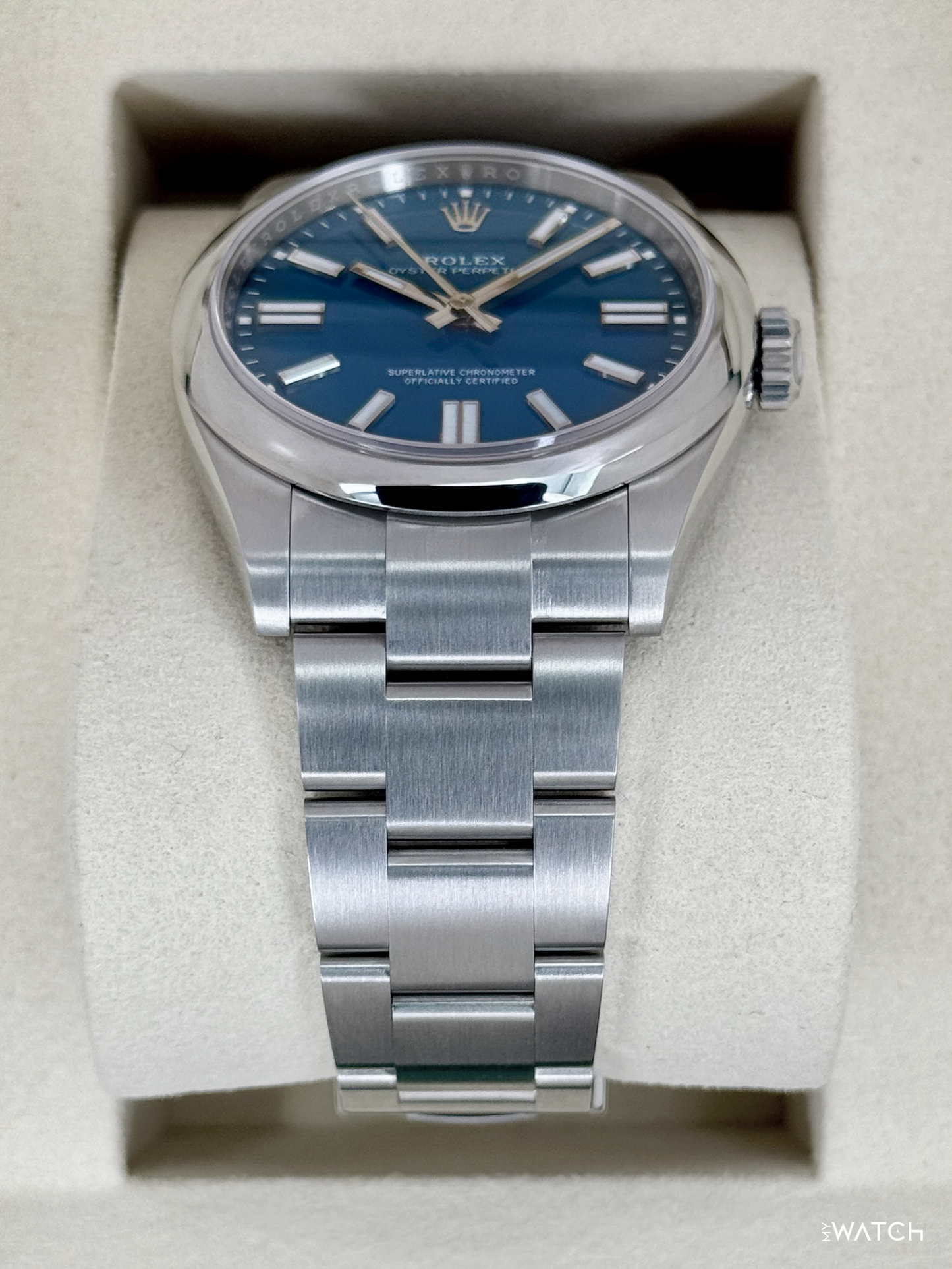 NEW 2026 Rolex Oyster Perpetual 41mm 134300 Med Blue Dial - MyWatchLLC
