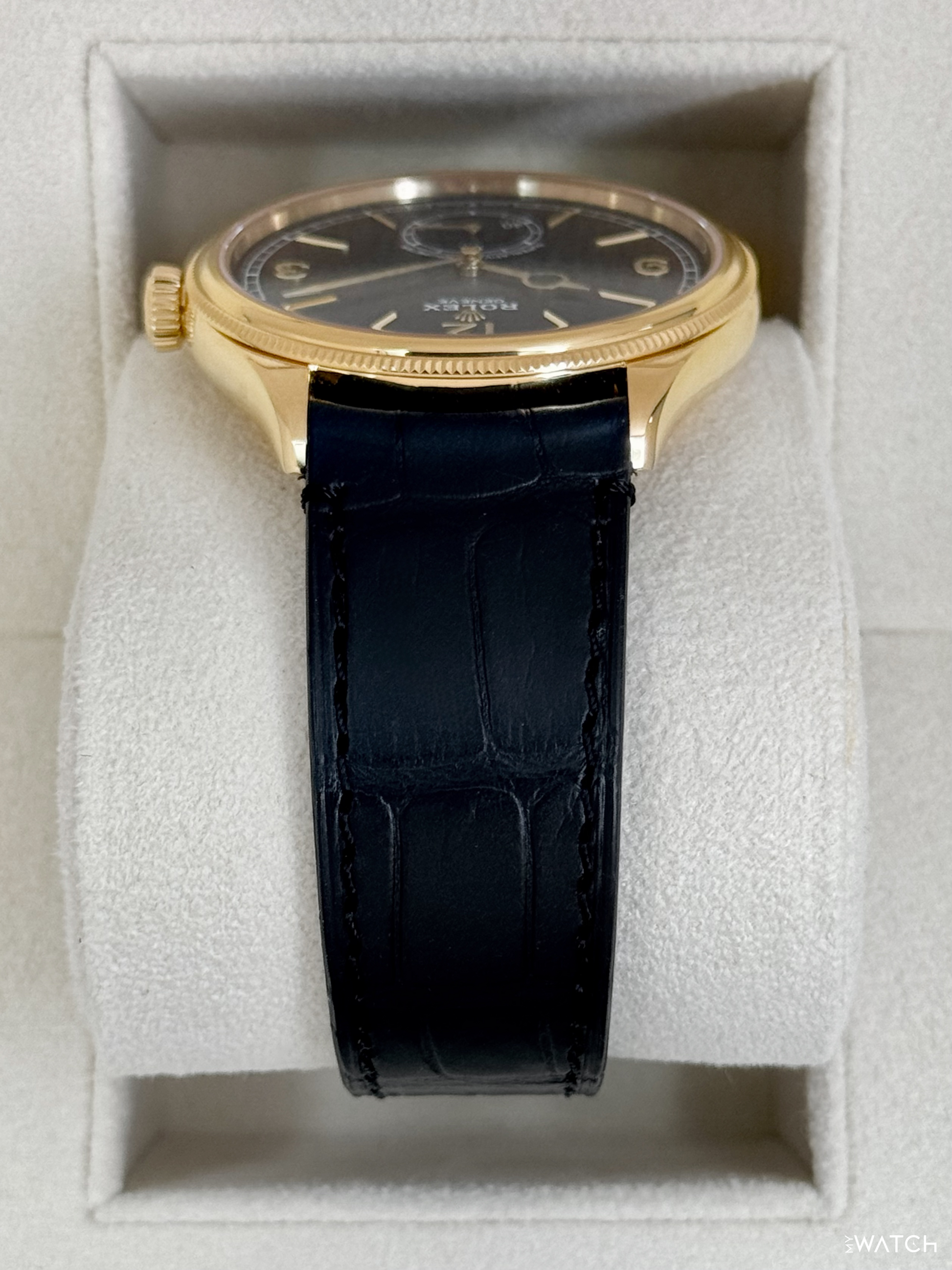 2022 Rolex 1908 39mm 52508 Yellow Gold Black Dial - MyWatchLLC