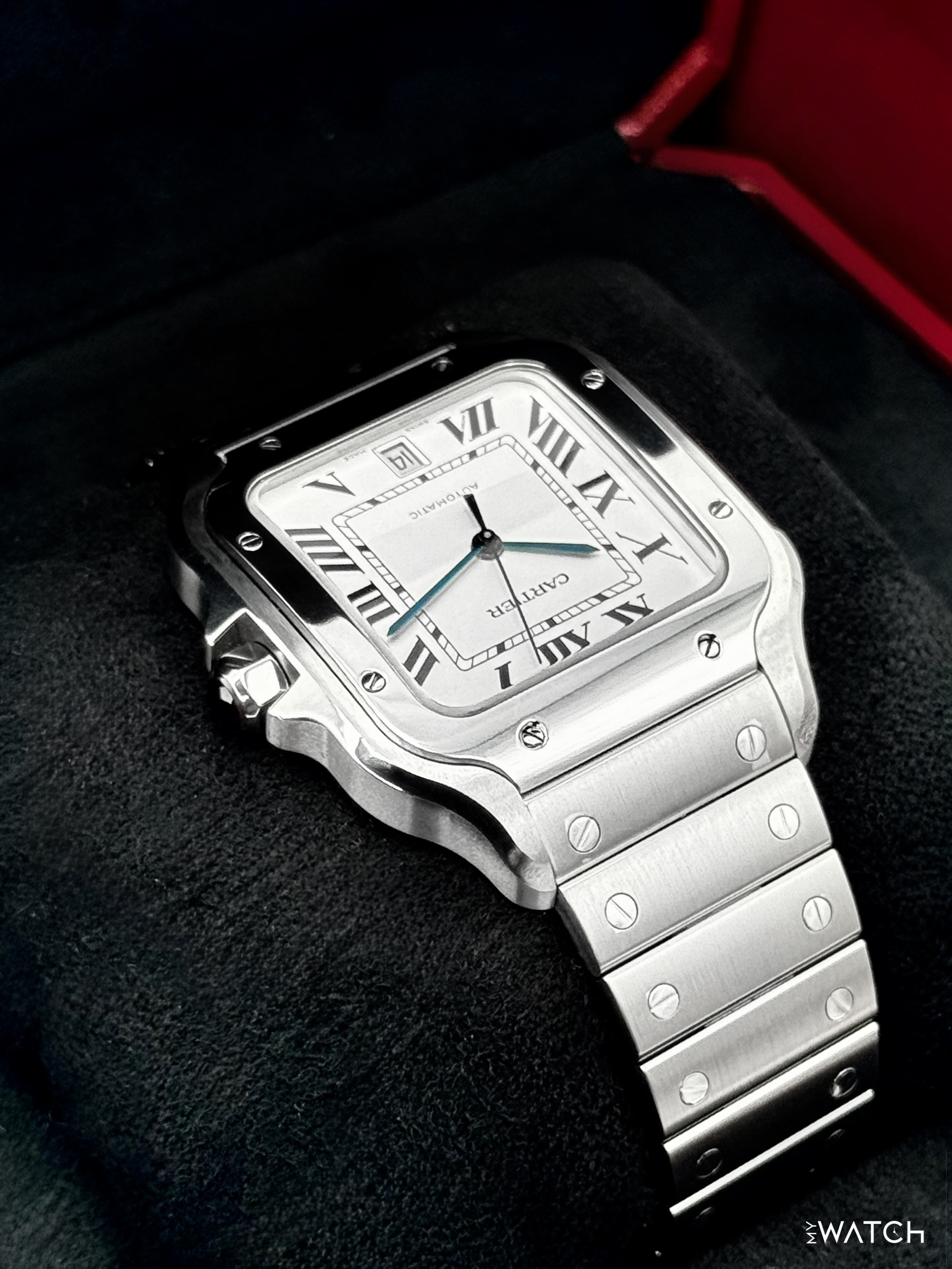 2025 Santos De Cartier 39.8mm WSSA0018 Stainless Steel White Dial - MyWatchLLC