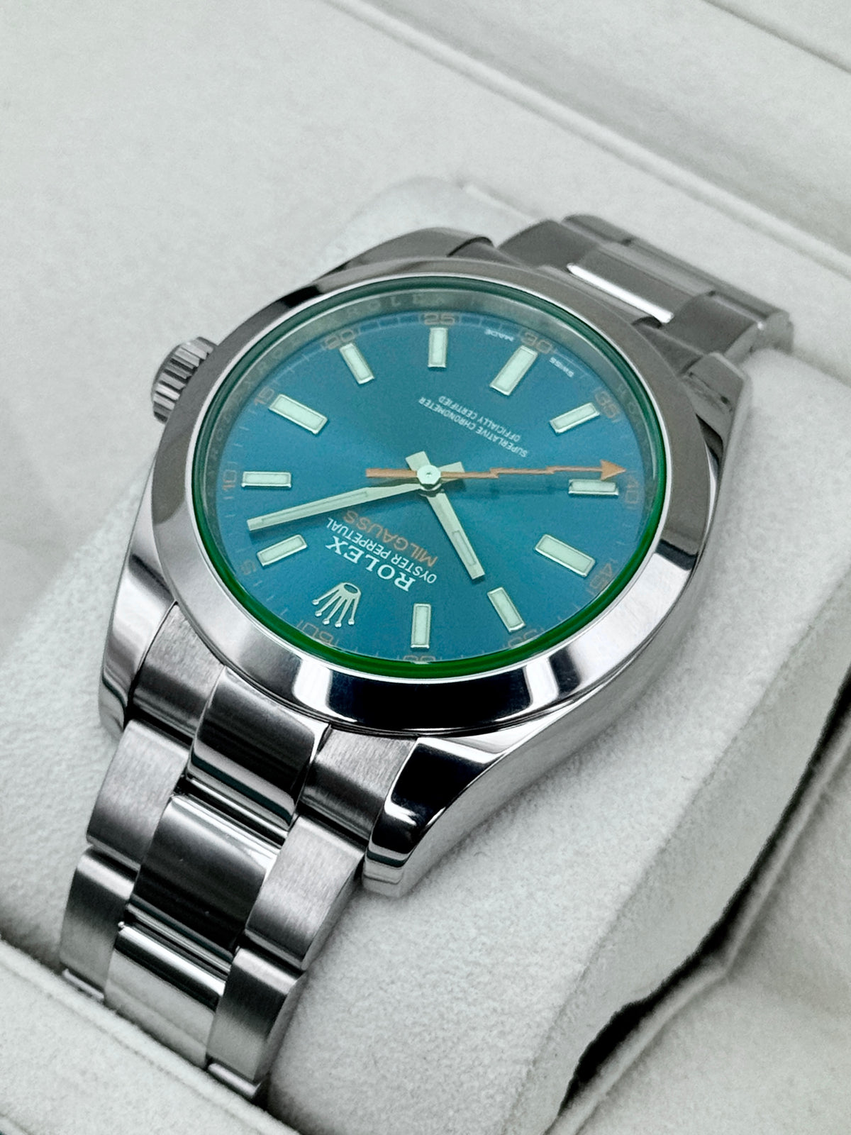 2020 Rolex Milgauss 40mm 116400GV Stainless Steel Blue Dial