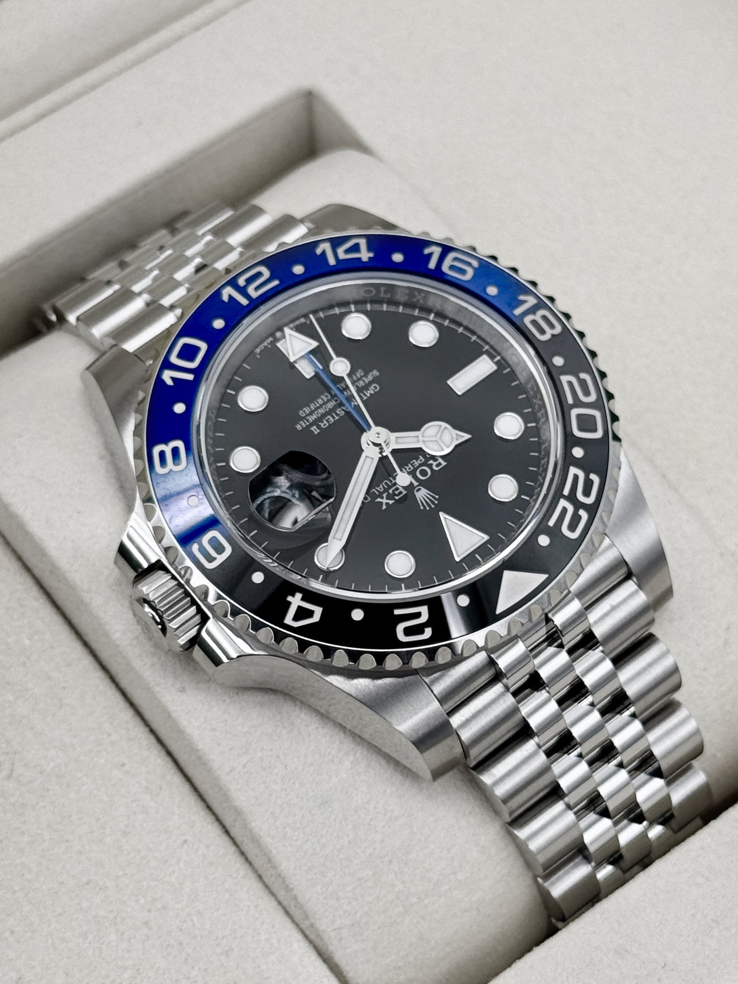 NEW 2026 Rolex GMT-Master II Batgirl 40mm 126710BLNR Jubilee (NEW STYLE CARD)