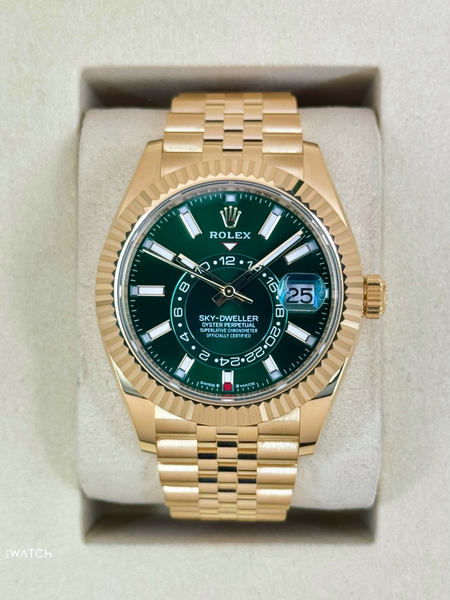 NEW 2026 Rolex Sky-Dweller 42mm 336938 Yellow Gold Jubilee Green Dial NEW 2026 Rolex Sky-Dweller 42mm 336938 Yellow Gold Jubilee Green Dial