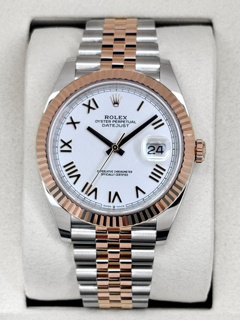 NEW 2026 Rolex Datejust 41mm 126331 Two-Tone White Roman Numeral Dial
