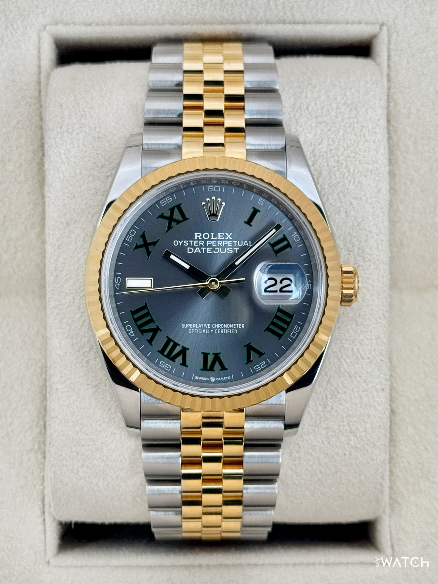 2025 Rolex Datejust 36mm 126233 Two-Tone Jubilee Wimbledon Dial - MyWatchLLC
