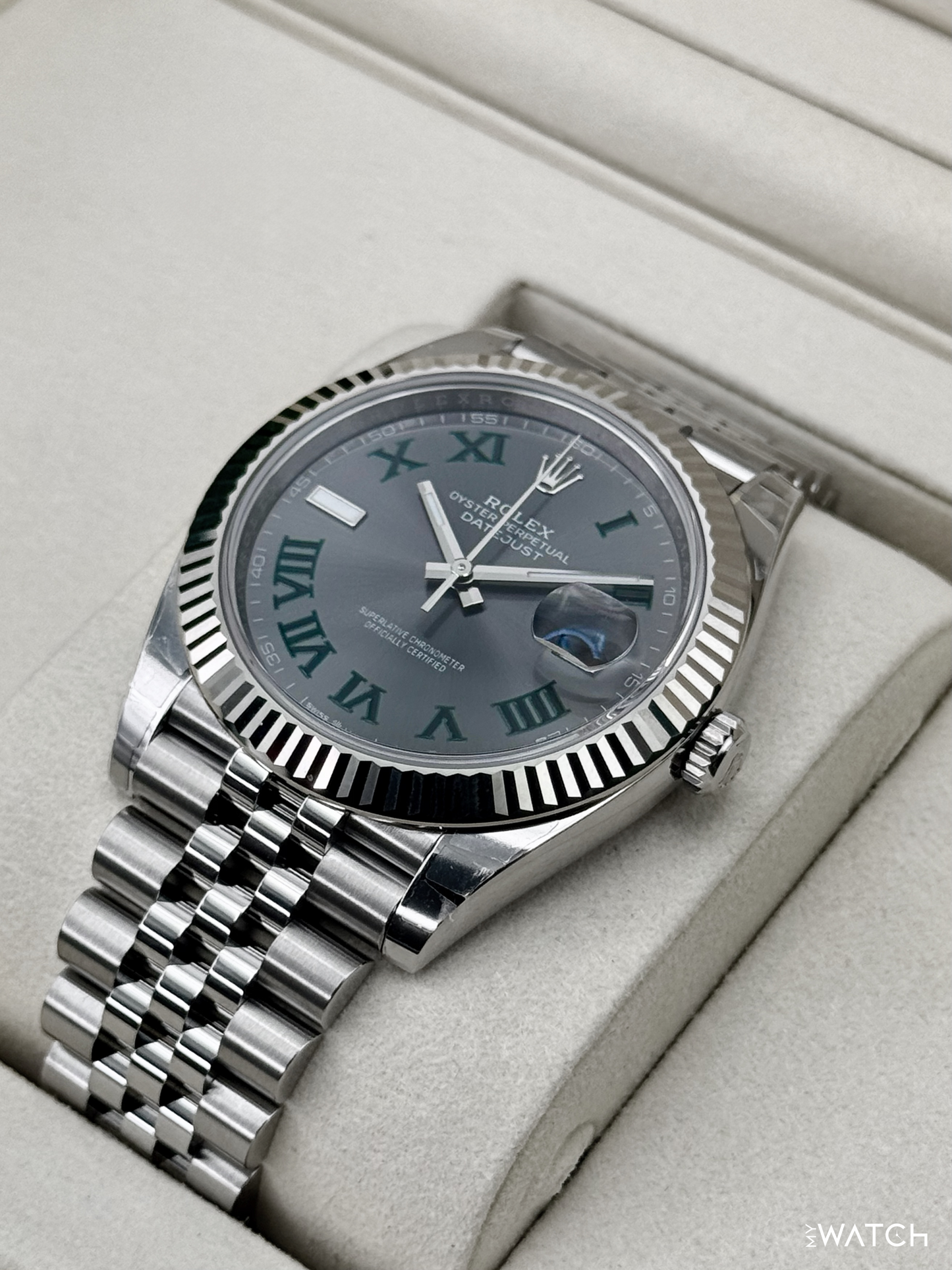 NEW 2025 Rolex Datejust 41mm 126334 Jubilee Wimbledon Dial (STICKERED) - MyWatchLLC