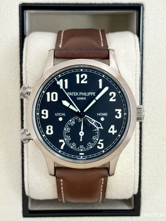 2023 Patek Philippe Pilot Time Travel 42mm 5524G White Gold Black Dial - MyWatchLLC
