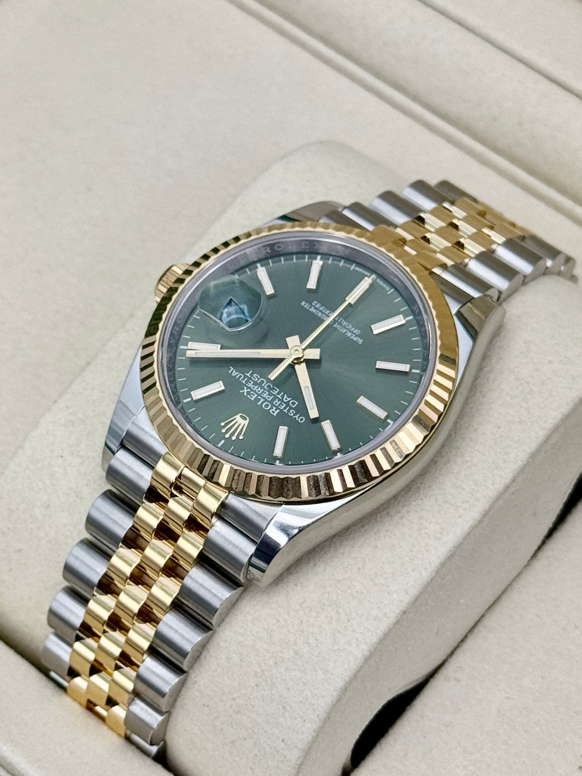 NEW 2026 Rolex Datejust 36mm 126233 Two-Tone Jubilee Oliver Green Dial