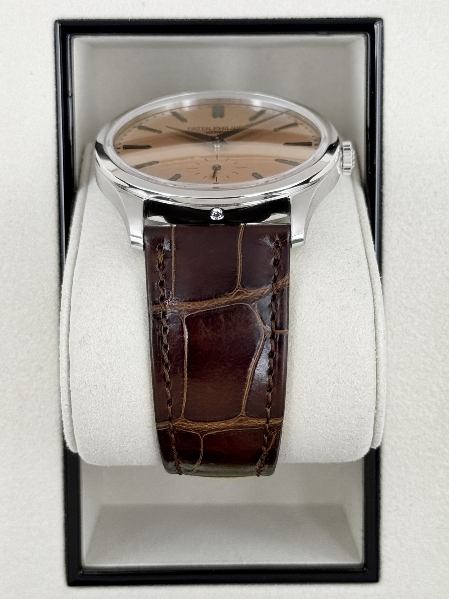 2026 Patek Philippe Calatrava 38mm 6196P Platinum Rose Gilt Opaline Dial